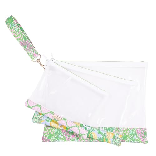 Lilly Pulitzer Kleine Make-up-Taschen, Kosmetiktaschen mit Reißverschluss für Reisen und Geldbörse, 3er-Set, Limettengrün, Limettengrün, Carryall Trio Beutel-Set von Lilly Pulitzer