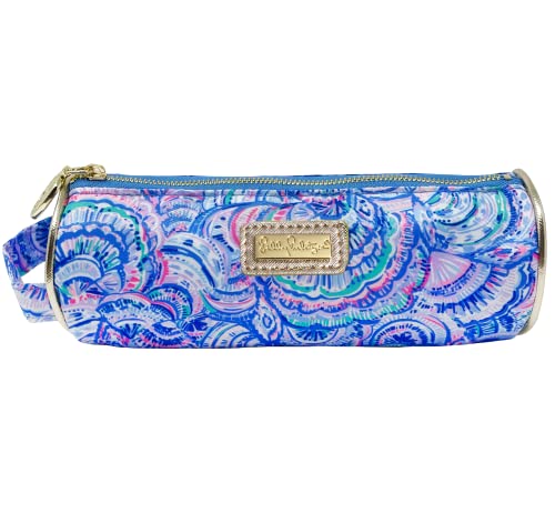 Lilly Pulitzer Niedliches Federmäppchen, bunte Reißverschlusstasche für Schule oder Bürobedarf, kleine Reisetasche mit Tragegriff, Happy as a Clam, Federmäppchen von Lilly Pulitzer