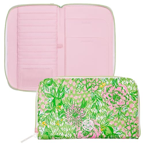 Lilly Pulitzer Reisebrieftasche aus Kunstleder für Damen, Reisepasshülle mit Ausweisfenster, Kartenfächern und Innentaschen, Limettengrün, Lime Feeling Good, Geldbörse Lilly Pulitzer Reisebrieftasche aus Kunstleder für Damen, Reisepasshülle mit Ausweisfenster, Kartenfächern und Innentaschen, Limettengrün, Lime Feeling Good, Geldbörse von Lilly Pulitzer