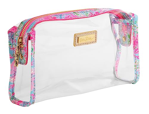 Lilly Pulitzer Transparente Reißverschlusstasche, niedliches Federmäppchen für Erwachsene, Reise-Kulturbeutel, kleine Tasche für Zubehör, Make-up oder Toilettenartikel, Cay to My Heart von Lilly Pulitzer