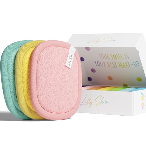 Waschbare und wiederverwendbare Make-up Entferner Pads von Lilly Skin – Rechteckige Mikrofaser-Reinigungs- und Peeling-Tücher für die Gesichtshaut – Box mit 7 Pads - Rainbow Waschbare und wiederverwendbare Make-up Entferner Pads von Lilly Skin – Rechteckige Mikrofaser-Reinigungs- und Peeling-Tücher für die Gesichtshaut – Box mit 7 Pads - Rainbow von Lilly Skin