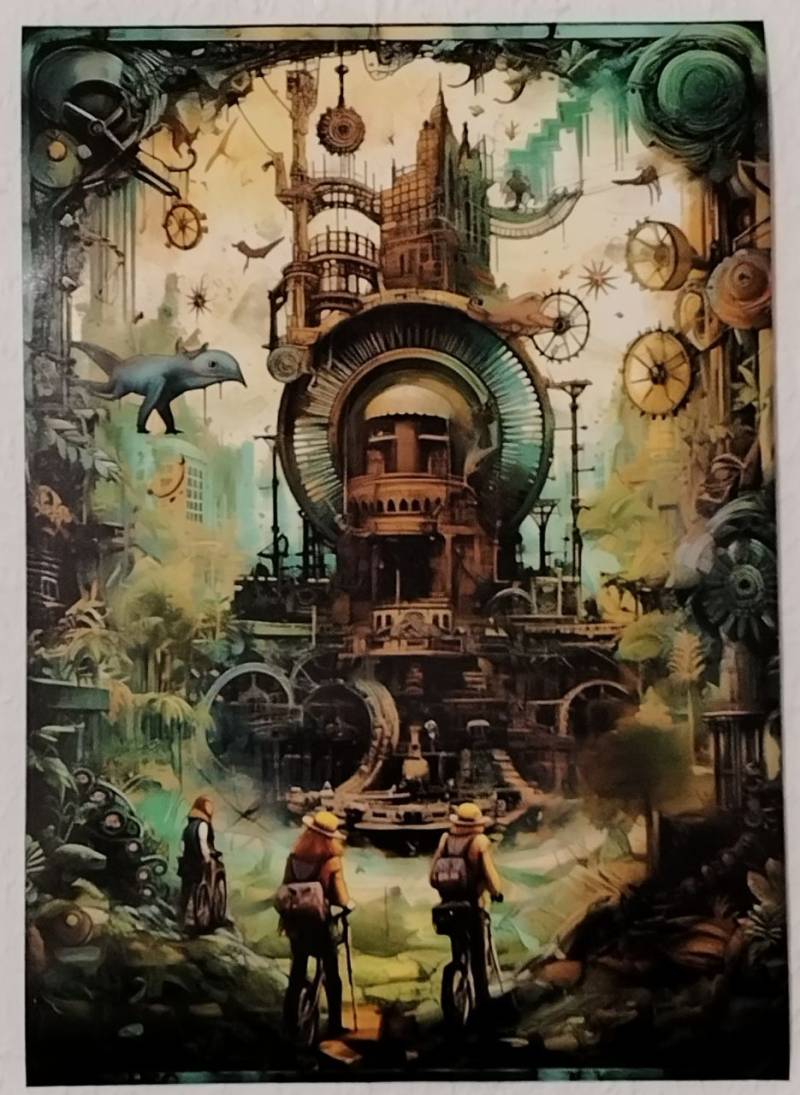 A4 Poster Steampunk Natur Kinderzimmer Wohnzimmer Jugendzimmer incl. Versand von Lilly und Leif