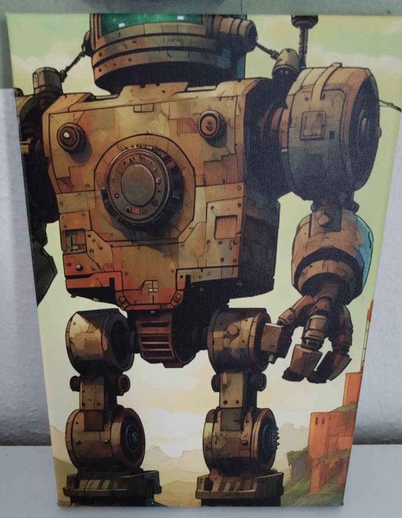 A4 Steampunk Leinwand 20 x 30 cm Roboter 3 Kinderzimmer Wohnzimmer Jugendzimm... von Lilly und Leif