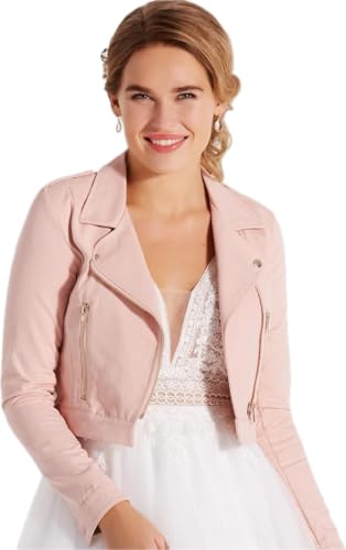 Lilly Brautjacke mit offenem Front und Langen Ärmeln Jeansjacke Rose Blush XS bis XXL (DE/NL/SE/PL, Alphanumerisch, 3XL, Regular, Regular) von Lilly
