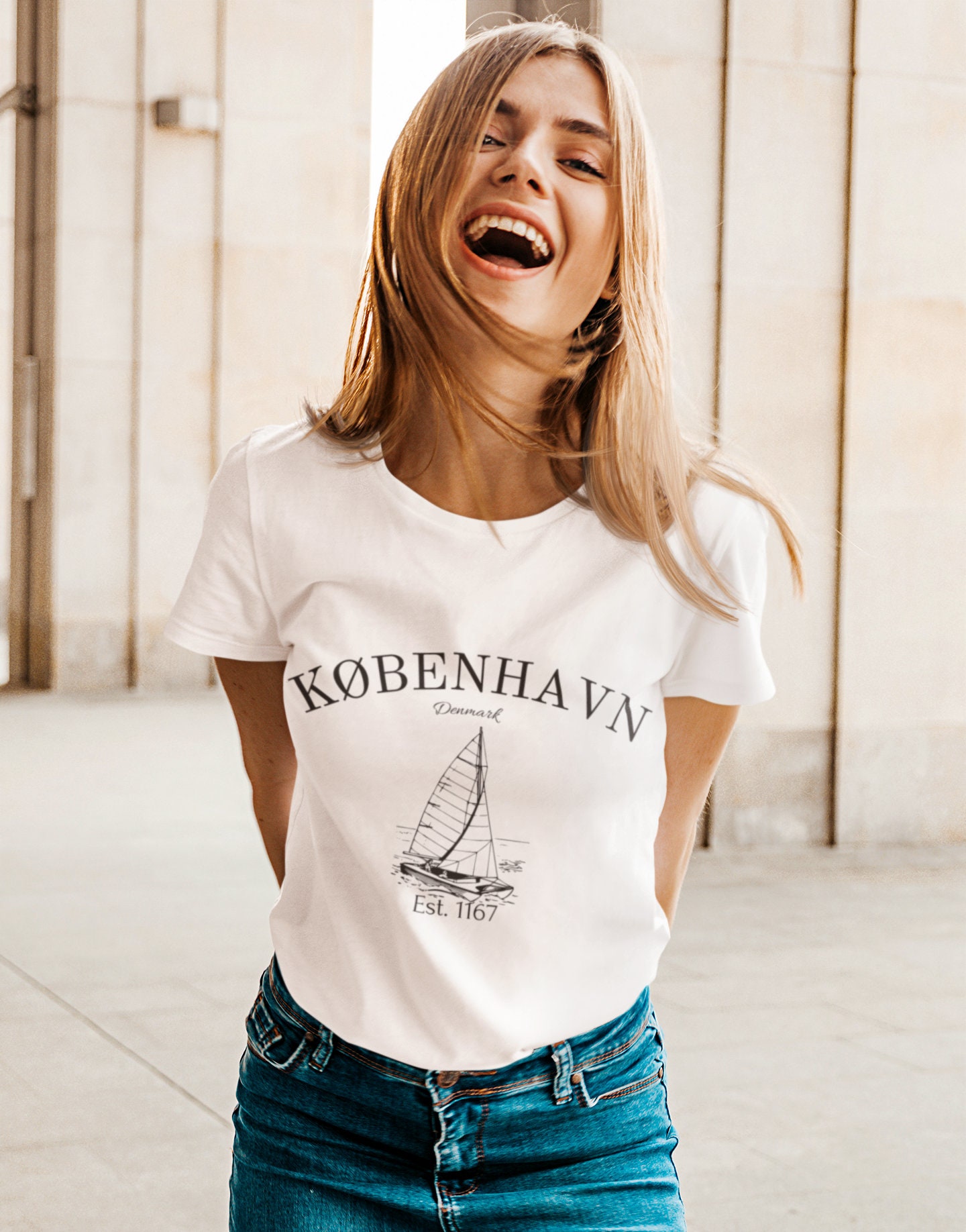 Kopenhagen Shirt, Tshirt, Dänemark Nyhavn Malmö Souvenir, Copenhagen Tshirt von LillyAndLinette