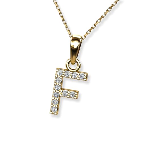 LILLY MARIE Vergoldete Halskette Mit Buchstabenanhänger Aus Strahlendem Gold von LILLY MARIE