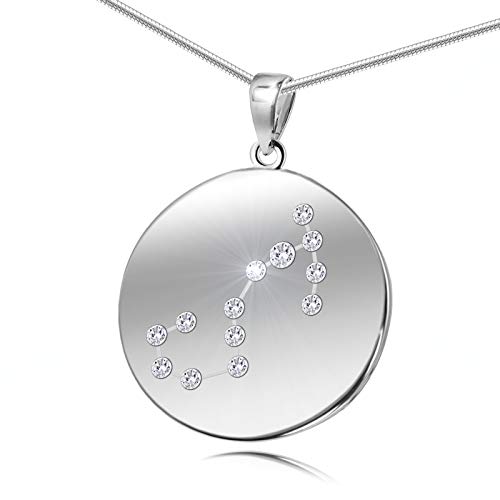 Damen Kette Sterling-Silber 925 Swarovski Elements Sternzeichen-Anhänger Skorpion längen-verstellbar Geschenkverpackung Geschenk Freundin von LILLY MARIE