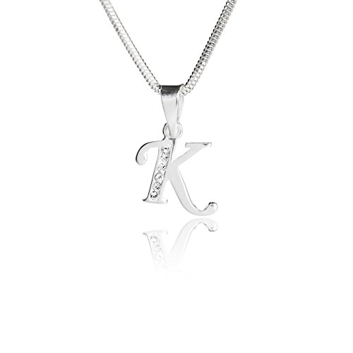 LILLY MARIE Kettenanhänger Mit Buchstaben Aus Kristallen Auf Sterling-Silber Schlangenkette von LILLY MARIE