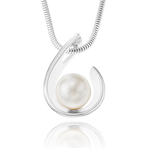 LILLY MARIE Hochwertige Damen Halskette Mit Kristallperlenanhänger Aus Silber 925 von LILLY MARIE