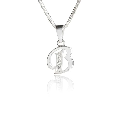 LILLY MARIE Halskette Aus Sterlingsilber Mit Buchstaben-Anhänger Und Kristallakzenten von LILLY MARIE