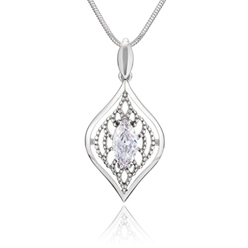 LILLY MARIE Hochwertige Silber 925 Halskette Mit Schimmerndem Zirkonia Anhänger von LILLY MARIE