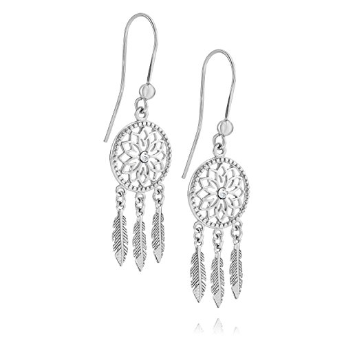 Damen Damenohrringe echt Silber 925 Traumfänger Schmuck-Beutel Geschenkideen für die Mama von LILLY MARIE