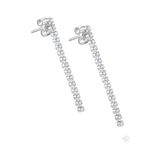 Damen Ohrstecker Silber 925 Glitzer Satin-Beutel Geschenk für Freundin von LILLY MARIE