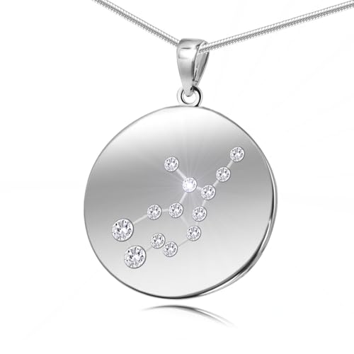 LILLY MARIE Sterlingsilber Halskette Mit Verstellbarer Länge Und Jungfrau Anhänger von LILLY MARIE