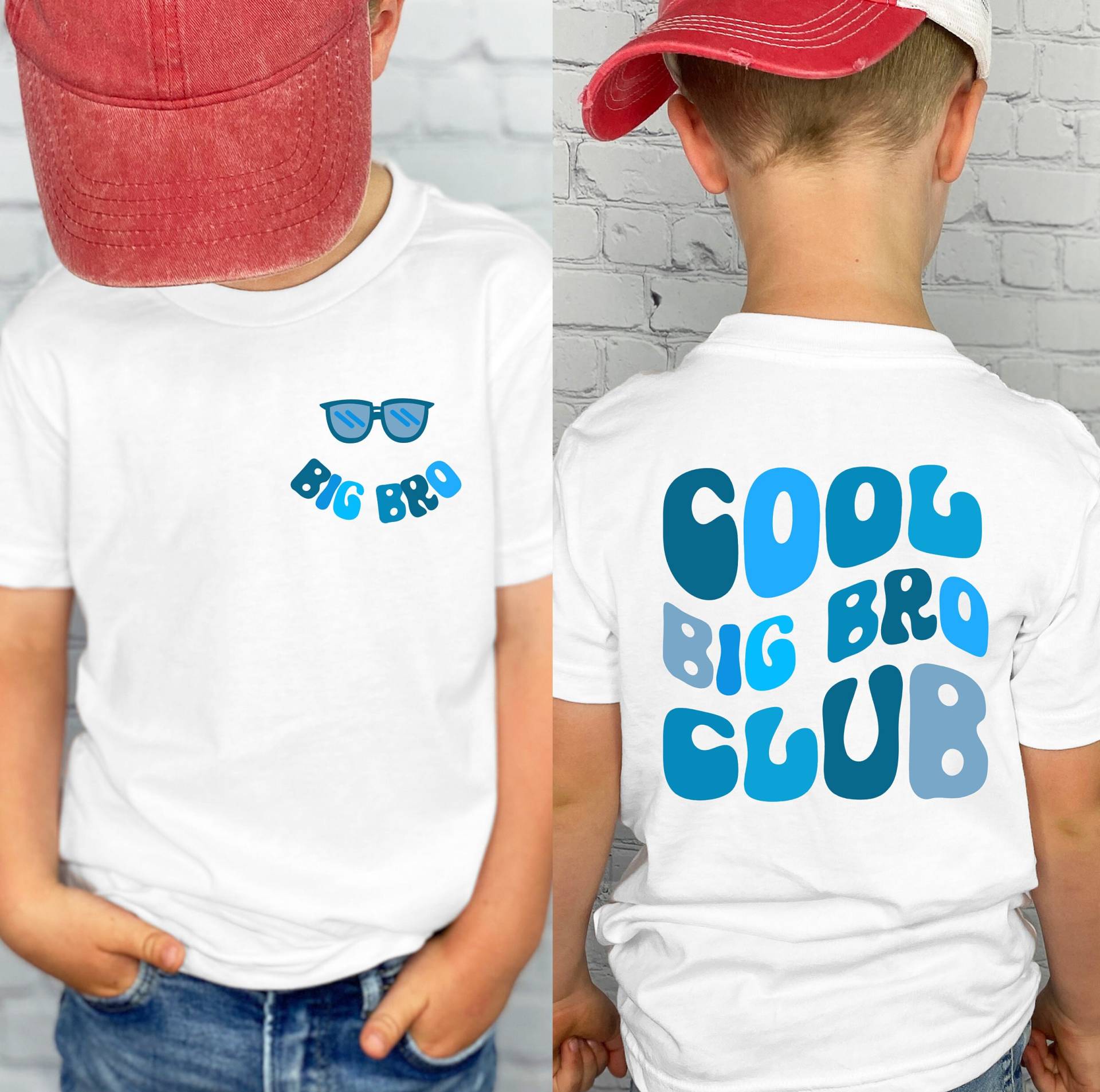 Cooles Big Bro Club Shirt, Süßes Geschwister Kleinkind Outfit, Gefördert Zu Baby Ankündigung Geschenk Für Kind von LillyPillyGifts