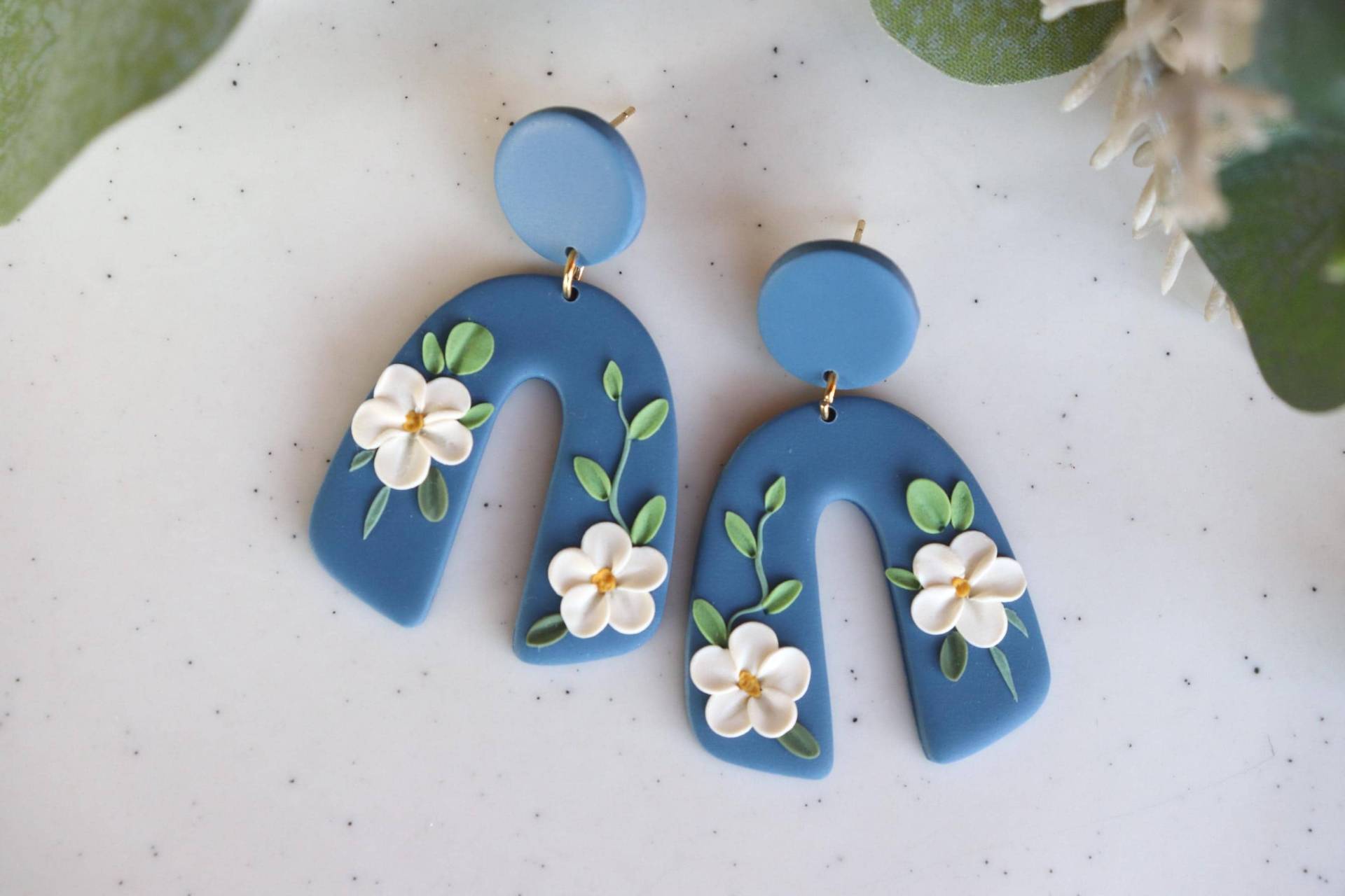 Blumen Polymer Clay Ohrringe, Handgemachte Geschenke Ideen Für Sie von LillydesignDE