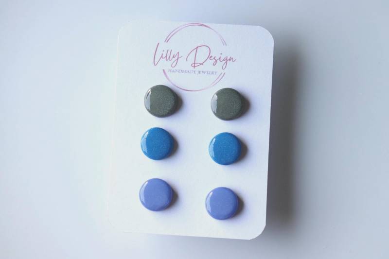 Drei Paar Ohrstecker, Polymer Clay Ohrstecker von LillydesignDE