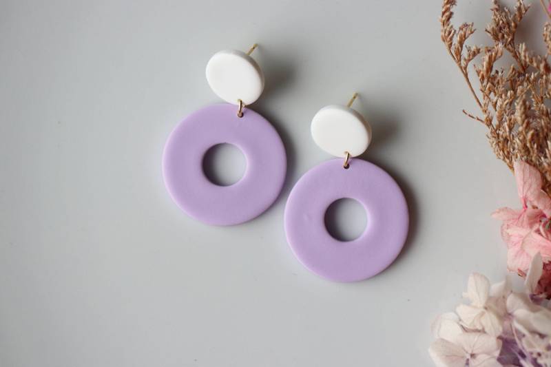 Flieder Und Weise Polymer Clay Ohrringe von LillydesignDE