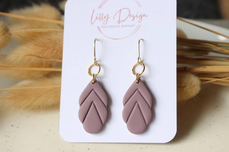 Hängeohrringe, Minimalist Handgemachte Polymer Clay Ohrringe von LillydesignDE