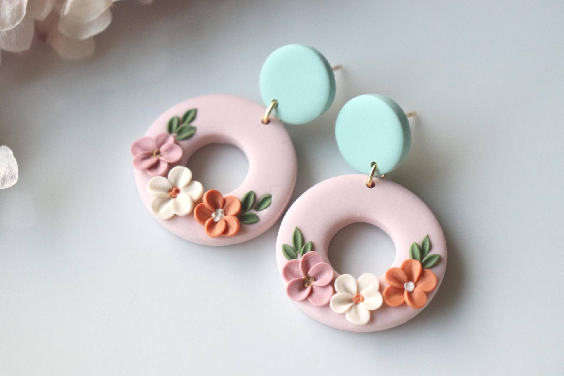 Handgemachte Ohrringe, Polymer Clay, Bunte Blumen, Geschenke Ideen Für Sie von LillydesignDE