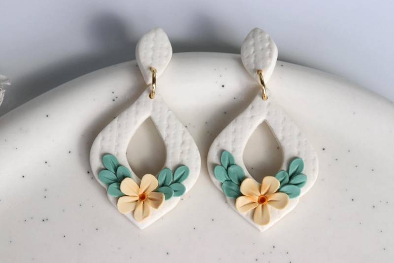 Ohrhänger, Blumen Ohrringe, Polymer Clay Ohrschmuck, Geschenke Ideen Für Sie von LillydesignDE
