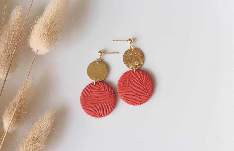 Ohrringe, Polymer Clay Mit Messing, Handgemachte Ohrringe von LillydesignDE