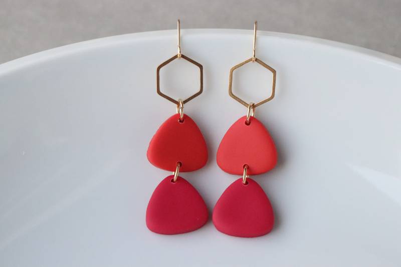 Polymer Clay Hängeohrringe von LillydesignDE