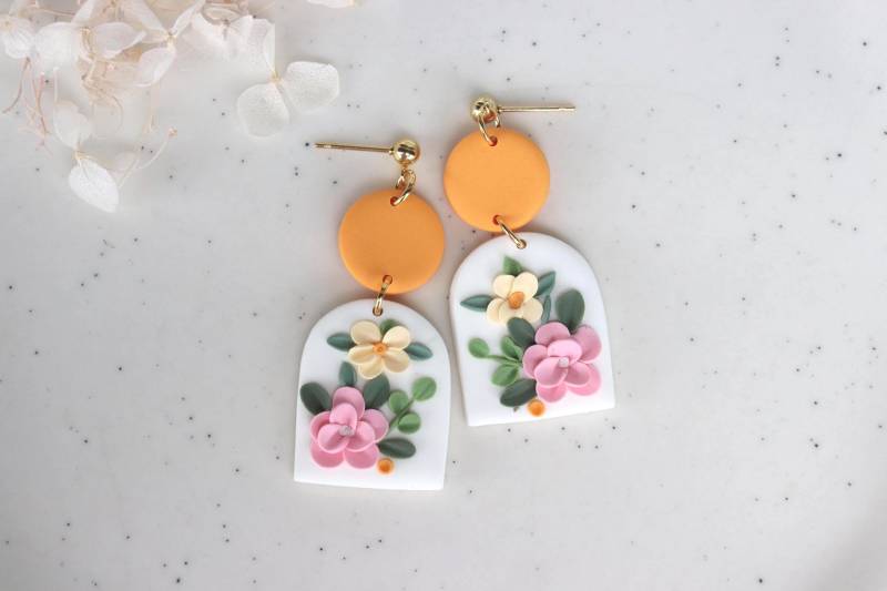 Polymer Clay Ohrringe, Blumen, Geschenke Ideen Für Sie von LillydesignDE