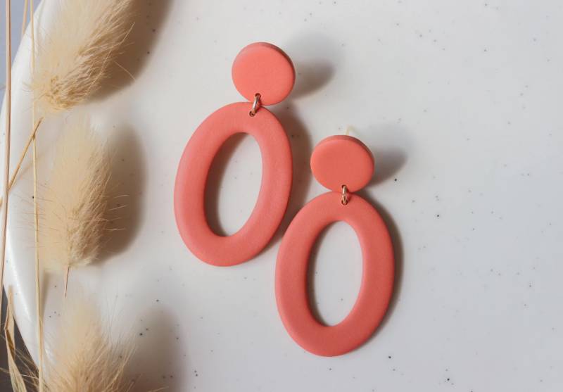 Terracotta Polymer Clay Ohrringe von LillydesignDE