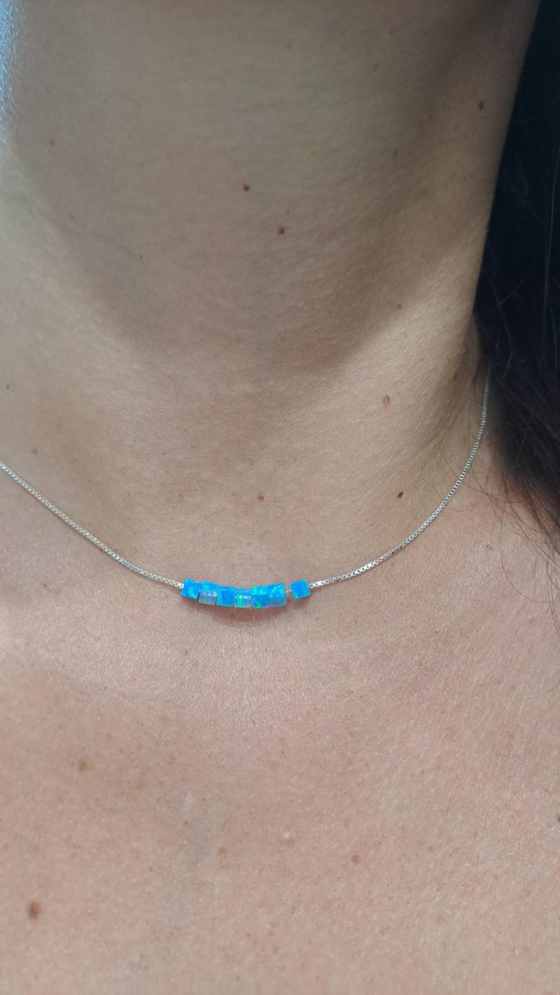Opal Kette Silber Geschenk Weihnachten Magisch Unikat Minimalistisch Echt Hochzeit Verlobung Present Braclet Jewelry Blue Silver Opal Kette Silber Geschenk Weihnachten Magisch Unikat Minimalistisch Echt Hochzeit Verlobung Present Braclet Jewelry Blue Silver von Lillysopalbracelet