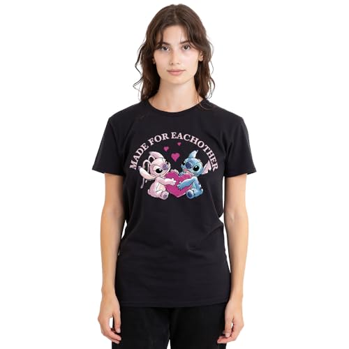 Lilo Stitch Made for Each Other Ladies T Shirt, Black, XX-Large von Lilo and Stitch