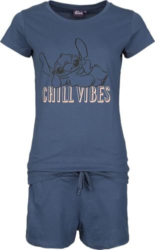 Lilo & Stitch Chill Vibes Frauen Schlafanzug blau XXL von Lilo and Stitch