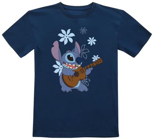 Lilo & Stitch Kids - Rainbow Unisex T-Shirt blau 140 von Lilo and Stitch