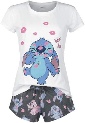 Lilo & Stitch Kiss Kiss Frauen Schlafanzug Multicolor L von Lilo and Stitch