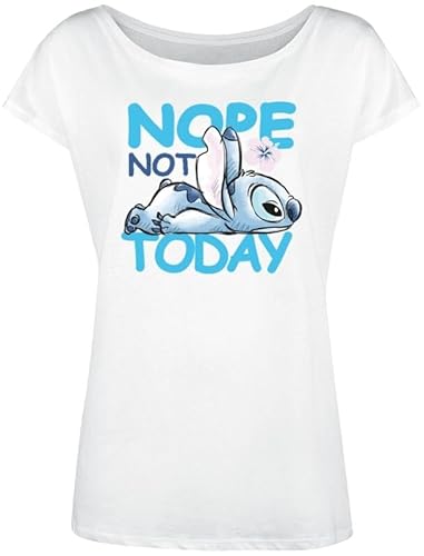 Lilo & Stitch Nope Not Today Frauen T-Shirt weiß S von Lilo and Stitch