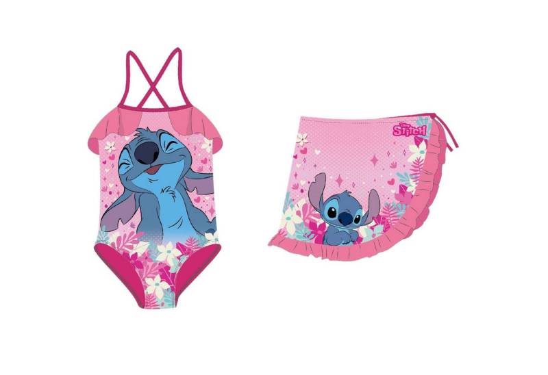 Lilo & Stitch Badeanzug Kinder Badeanzug mit Sarong Badebekleidung von Lilo & Stitch