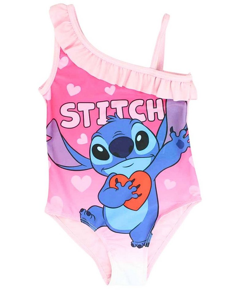 Lilo & Stitch Badeanzug Schwimmanzug mit Rüschendetails für Mädchen Gr. 98 - 128 cm von Lilo & Stitch