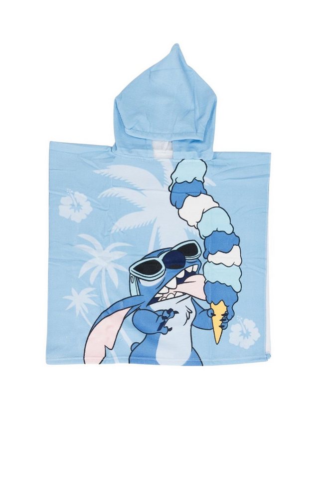 Lilo & Stitch Badeponcho für Kinder– Kapuzenhandtuch Strandponcho aus Polyester 55 x 110 cm von Lilo & Stitch