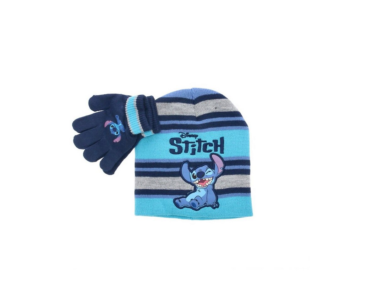 Lilo & Stitch Bommelmütze Lilo & Stitch Mütze & Handschuhe Set Kinder von Lilo & Stitch