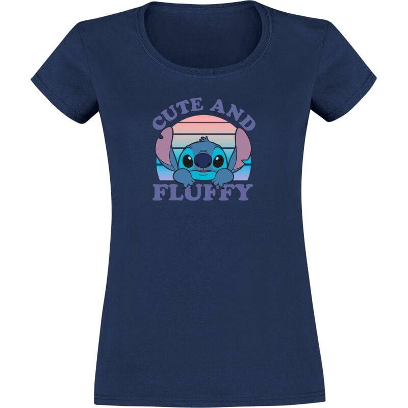 Lilo & Stitch Cute and Fluffy T-Shirt navy in L von Lilo & Stitch