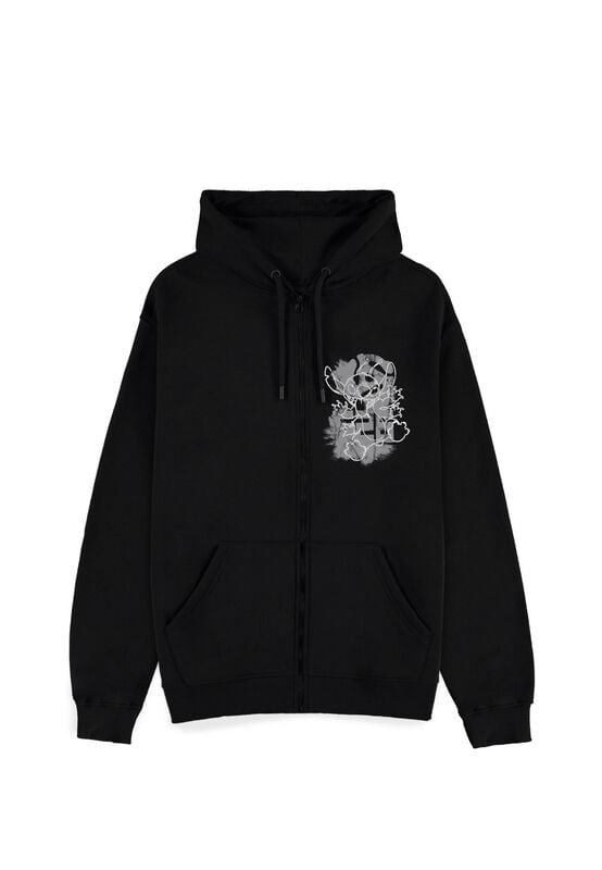 Lilo & Stitch - Disney Kapuzenjacke - Stitch - Metal Graphic - S bis XL - für Männer - Größe S - schwarz  - Lizenzierter Fanartikel von Lilo & Stitch