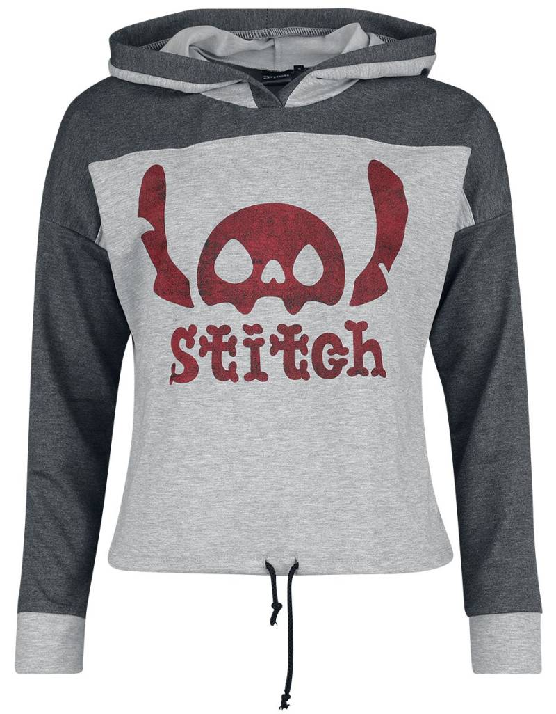Lilo & Stitch - Disney Kapuzenpullover - Skeleton Stitch - M bis XL - für Damen - Größe M - dunkelgrau/hellgrau  - EMP exklusives Merchandise! von Lilo & Stitch