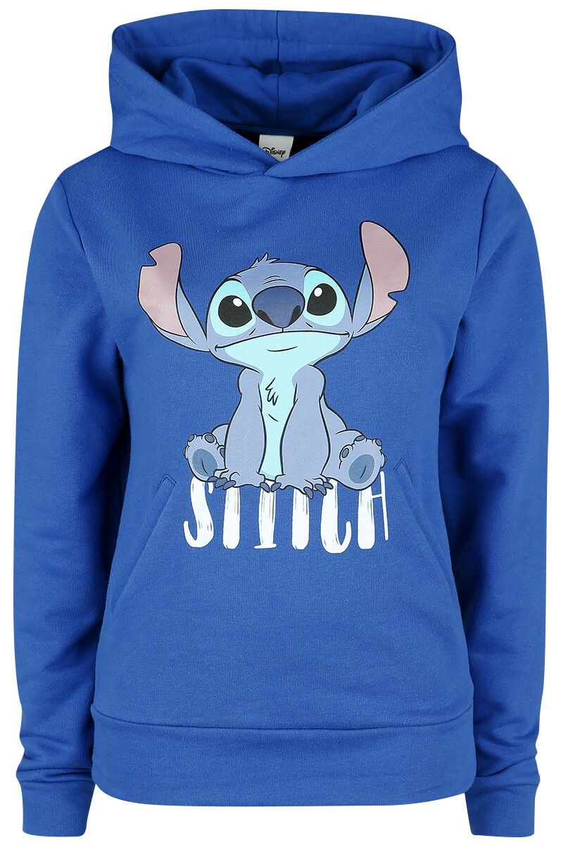 Lilo & Stitch - Disney Kapuzenpullover - Stitch - Sit - S bis 3XL - für Damen - Größe L - blau  - EMP exklusives Merchandise! von Lilo & Stitch