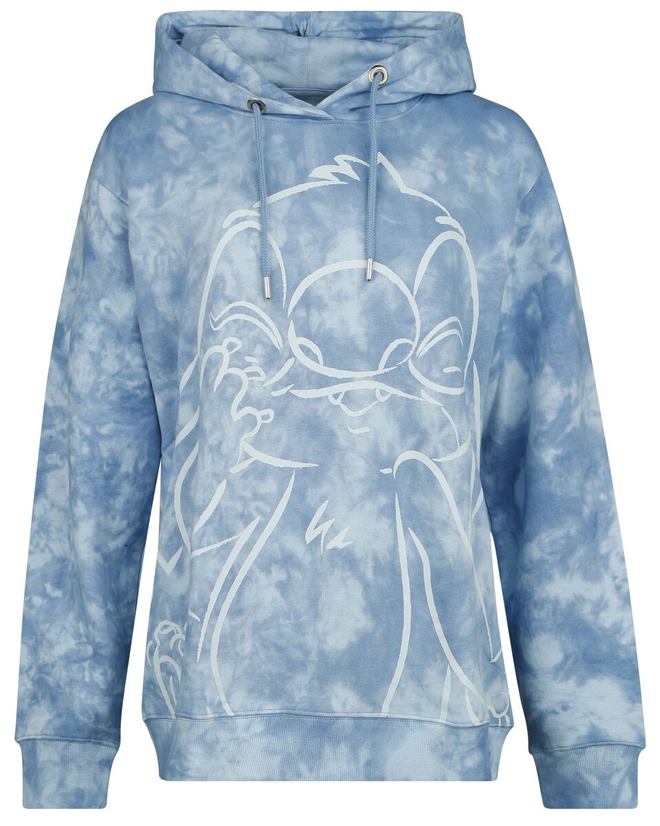 Lilo & Stitch - Disney Kapuzenpullover - Stitch Sketch - S bis XXL - für Damen - Größe M - blau  - Lizenzierter Fanartikel von Lilo & Stitch