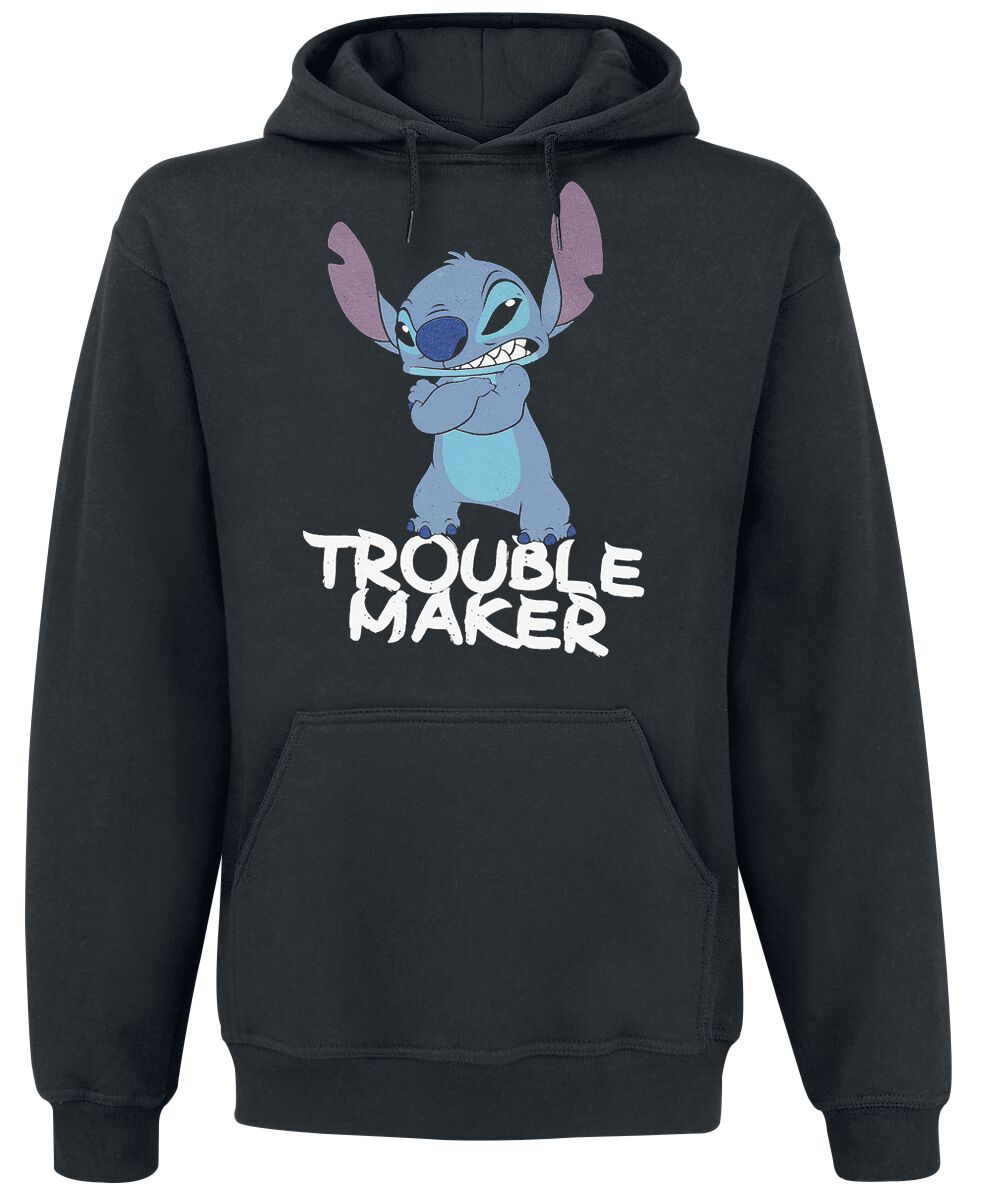 Lilo & Stitch - Disney Kapuzenpullover - Stitch - Trouble Maker - S bis XXL - für Männer - Größe S - schwarz  - Lizenzierter Fanartikel Lilo & Stitch - Disney Kapuzenpullover - Stitch - Trouble Maker - S bis XXL - für Männer - Größe S - schwarz  - Lizenzierter Fanartikel von Lilo & Stitch