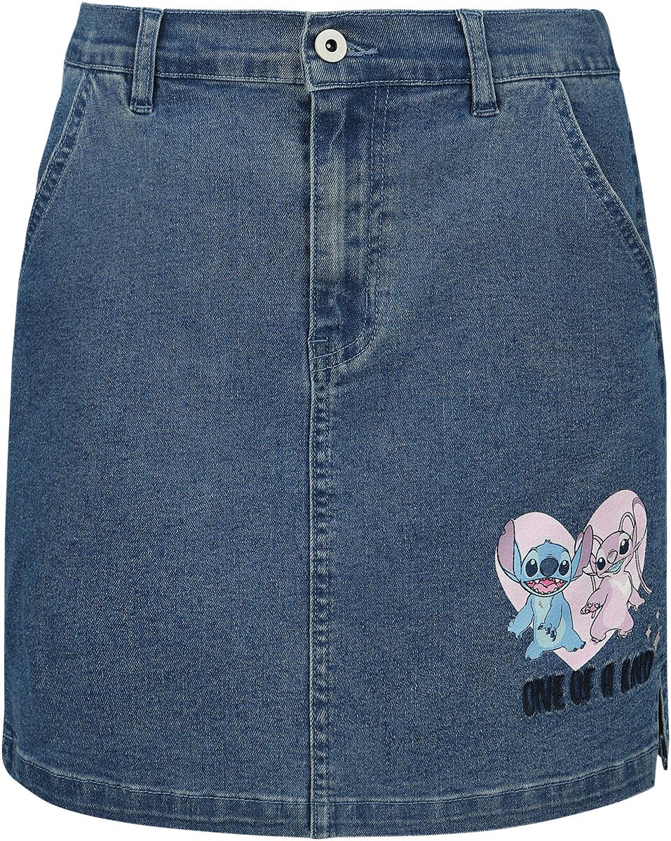 Lilo & Stitch - Disney Kurzer Rock - Lilo & Angel - S bis XXL - für Damen - Größe XL - denim/blau  - EMP exklusives Merchandise! von Lilo & Stitch