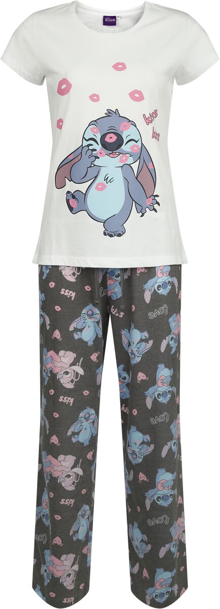 Lilo & Stitch - Disney Schlafanzug - Kiss Kiss - M bis XL - für Damen - Größe XL - multicolor  - EMP exklusives Merchandise! von Lilo & Stitch