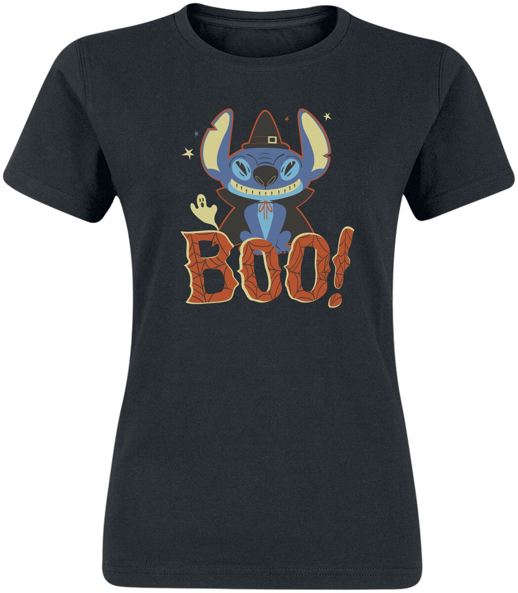 Lilo & Stitch - Disney T-Shirt - Boo - S bis XXL - für Damen - Größe M - schwarz  - Lizenzierter Fanartikel von Lilo & Stitch