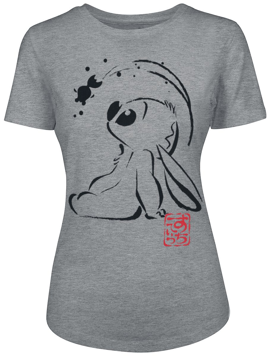 Lilo & Stitch - Disney T-Shirt - Japan - S bis XL - für Damen - Größe M - grau meliert  - EMP exklusives Merchandise! von Lilo & Stitch