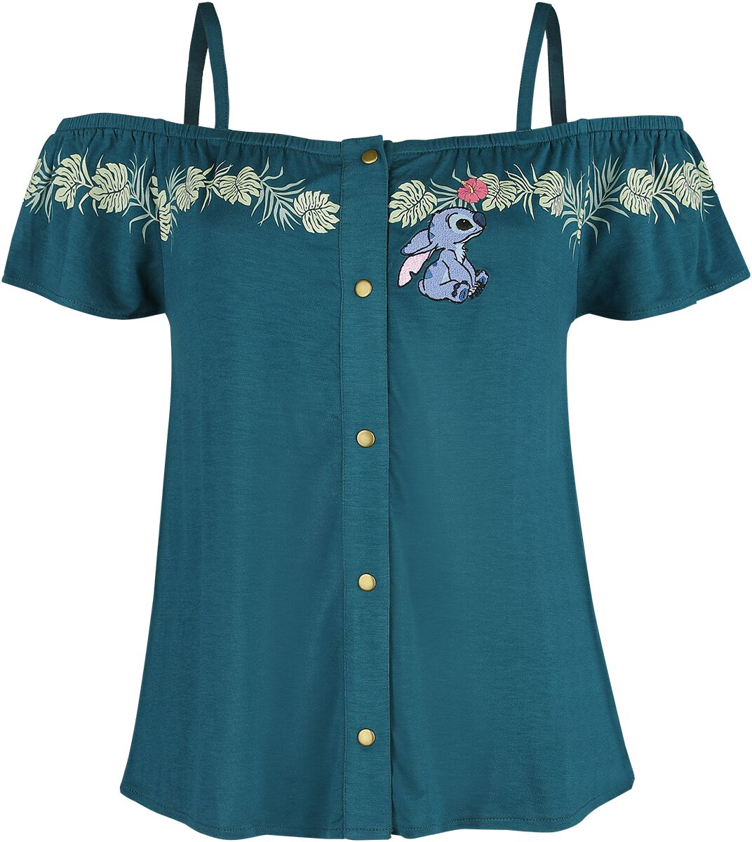 Lilo & Stitch - Disney T-Shirt - Jungle - XS bis 5XL - für Damen - Größe L - dunkelgrün  - EMP exklusives Merchandise! von Lilo & Stitch
